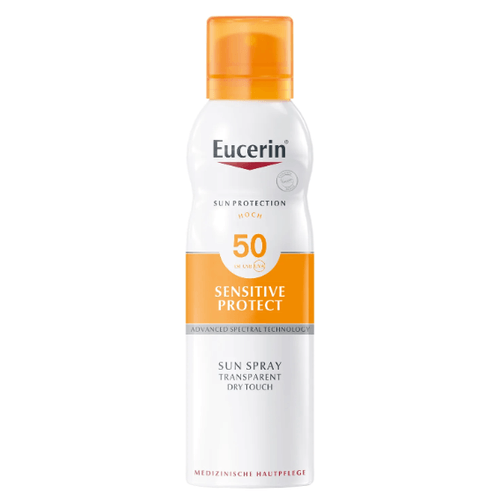 Eucerin Transparentný sprej na opaľovanie Dry Touch Sensitive Protect SPF 50 200 ml