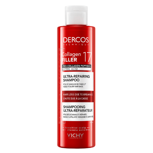 Vichy Collagen 17 Filler ultra-regeneračný šampón s kyselinou citrónovou a pro-kolagénovými peptidmi 200 ml