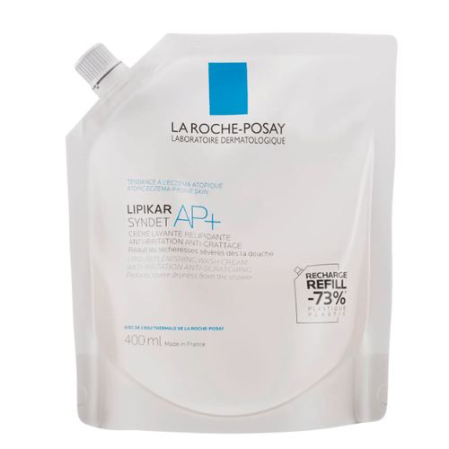 La Roche-Posay Lipikar syndet AP+ čistiaci krémový gél pre pokožku so sklonom k ​​atopickému ekzému náplň 400 ml