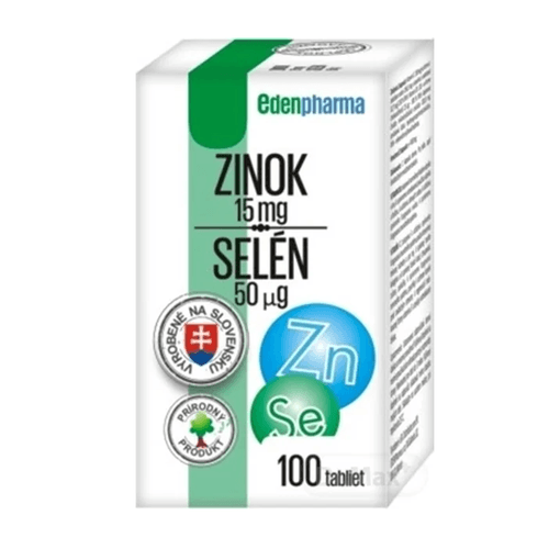 EDENPharma ZINOK 15 mg + SELÉN 50 µg 100 tbl