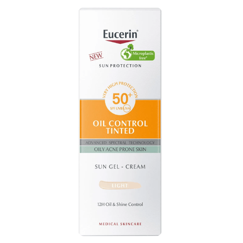 Eucerin Sun Ochranný krémový gél na opaľovanie na tvár Dry Touch OIL CONTROL (svetlý) SPF 50+, 50 ml