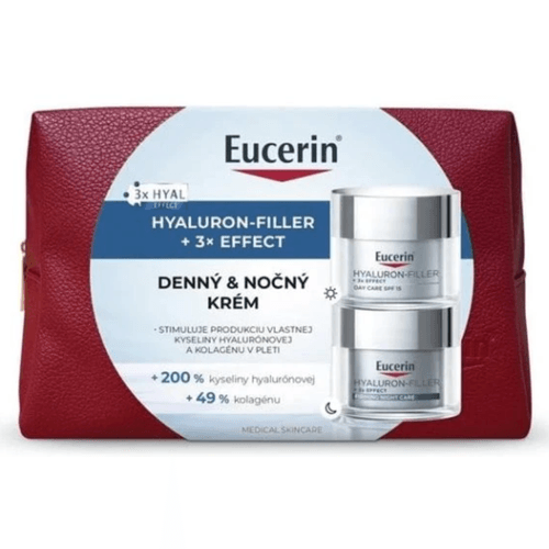 Eucerin Vianoce Hyaluron-Filler 3x EFFECT Denný krém + Nočný krém