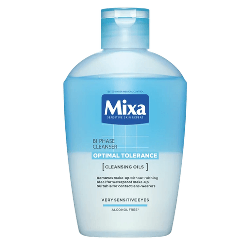 Mixa Optimal Tolerance dvojfázový odličovač očí pre citlivú pleť 125 ml