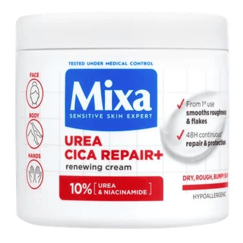 Mixa Urea Cica Repair+ regeneračná telová starostlivosť 400 ml